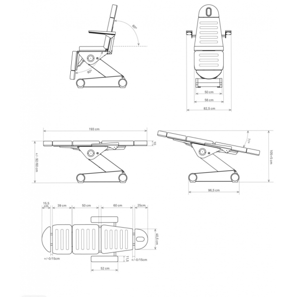 Косметологическая кушетка "MK155 LA PRINCESA"